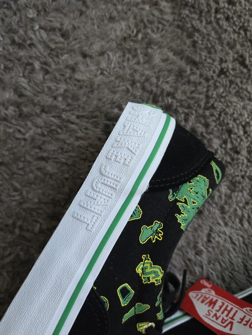 Vans Era Pro Shake Junt Pro Men Size 11.5 Black White Green 072026 - Picture 5 of 9